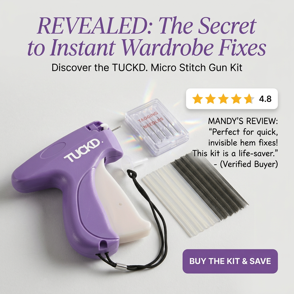 REVEALED: The secret to instant wardrobe fixes — discover the TUCKD Micro Stitch Gun Kit